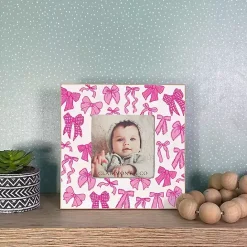 New Kirklands Home Pink Preppy Bows Picture Frame