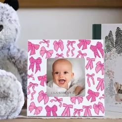 New Kirklands Home Pink Preppy Bows Picture Frame
