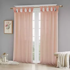 Sale Kirklands Home Rosette Tab Top Curtain Panel, 95 in. Pink