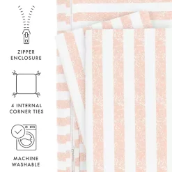 Kirklands Home Pink Rugged Stripe 2-pc. Twin Duvet Cover Set