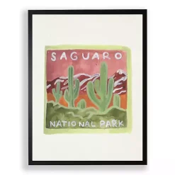 Discount Kirklands Home Pink Saguaro Framed Art Print