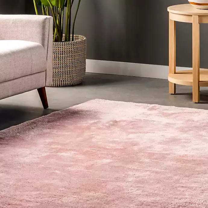 Sale Kirklands Home Shag Washable Area Rug, 5x8 Pink