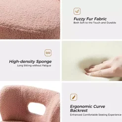 Hot Kirklands Home Sherpa Barrel Accent Chair Pink