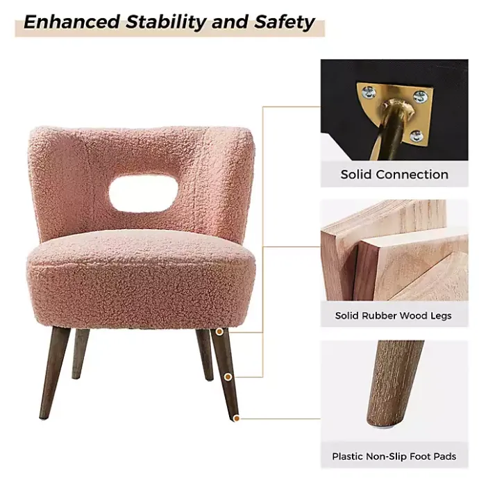 Hot Kirklands Home Sherpa Barrel Accent Chair Pink