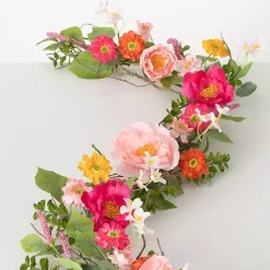 Discount Kirklands Home Pink Spring Floral Garland