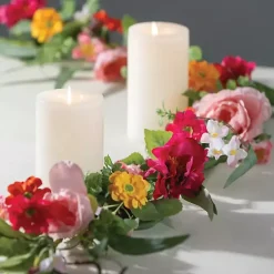 Discount Kirklands Home Pink Spring Floral Garland