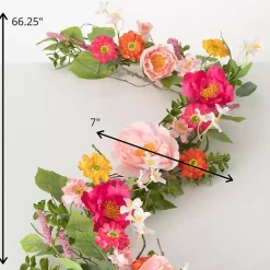 Discount Kirklands Home Pink Spring Floral Garland