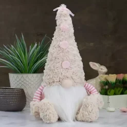 Clearance Kirklands Home Striped Easter Gnome Figurine Pink