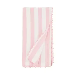 Outlet Kirklands Home Pink Striped Whipstich Napkins, Set of 4