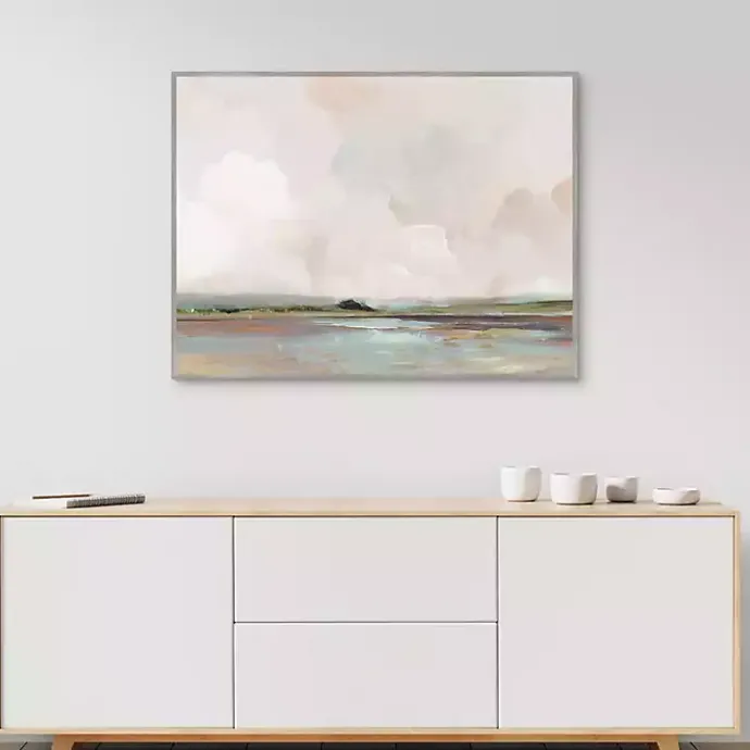 New Kirklands Home Pink Sunrise Framed Canvas Art Print