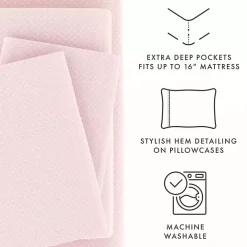 Sale Kirklands Home Tiny Hearts 3-pc. Twin Sheet Set Pink