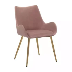 Kirklands Home Velvet Avery Dining Chair Pink