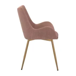 Kirklands Home Velvet Avery Dining Chair Pink
