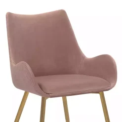 Kirklands Home Velvet Avery Dining Chair Pink