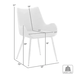 Kirklands Home Velvet Avery Dining Chair Pink