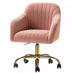Clearance Kirklands Home Velvet Swivel Jacyln Office Chair Pink