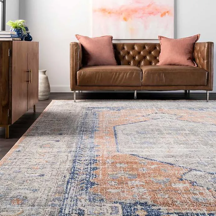 Outlet Kirklands Home Pink Vintage Floral Print Area Rug, 8x10