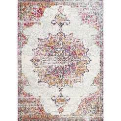 Clearance Kirklands Home Pink Vintage Medallion Area Rug, 10x14