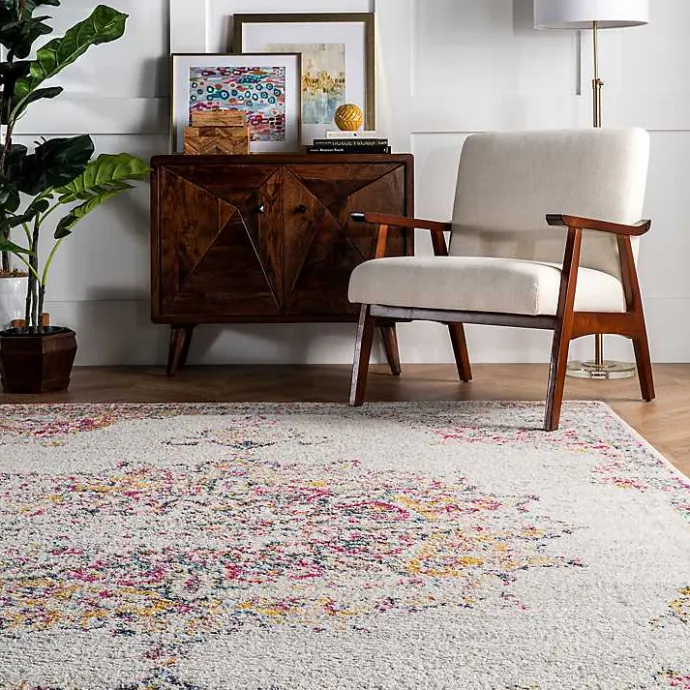 Clearance Kirklands Home Pink Vintage Medallion Area Rug, 10x14