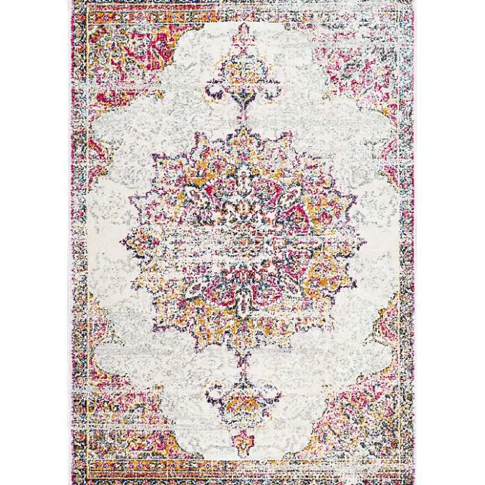 Sale Kirklands Home Pink Vintage Medallion Area Rug, 8x12