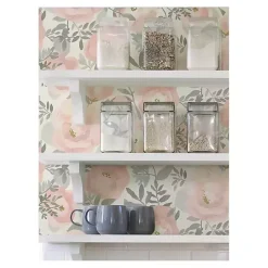 Outlet Kirklands Home Watercolor Roses Peel & Stick Wallpaper Pink