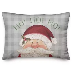 Sale Kirklands Home Plaid Ho Ho Ho Santa Claus Pillow