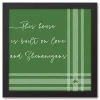 New Kirklands Home Plaid Love & Shenanigans Framed Canvas Wall Art