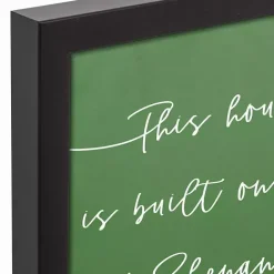 New Kirklands Home Plaid Love & Shenanigans Framed Canvas Wall Art