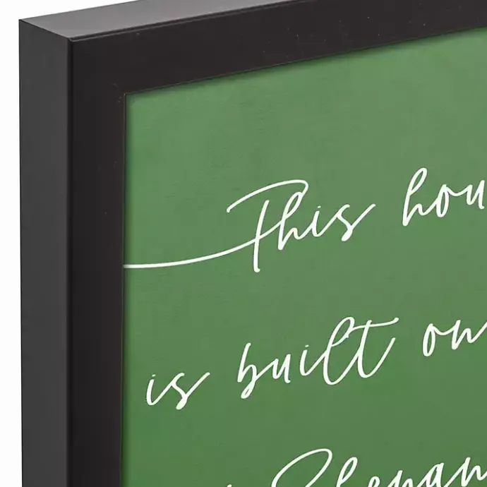 New Kirklands Home Plaid Love & Shenanigans Framed Canvas Wall Art