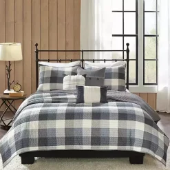 New Kirklands Home Plaid Reversible 6-pc. Full/Queen Coverlet Set