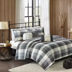 New Kirklands Home Plaid Reversible 6-pc. Full/Queen Coverlet Set