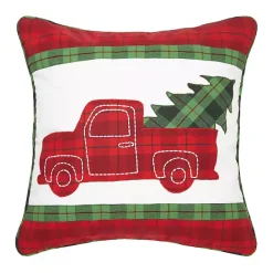Best Kirklands Home Plaid Truck Christmas Pillow