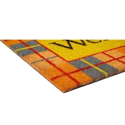 Clearance Kirklands Home Plaid Welcome Fall Coir Doormat