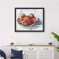 Discount Kirklands Home Plate of Peaches Framed Canvas Art Print