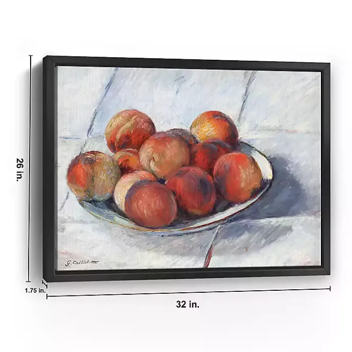 Discount Kirklands Home Plate of Peaches Framed Canvas Art Print