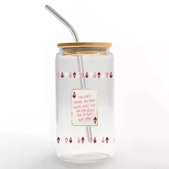 Discount Kirklands Home Play Your Cards Glass Tumber Pink