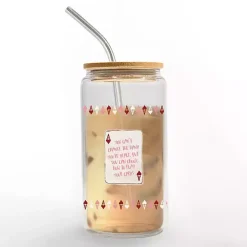 Discount Kirklands Home Play Your Cards Glass Tumber Pink