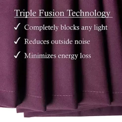 Kirklands Home Plum Absolute Blackout Curtain Panel Set, 84 in. Purple