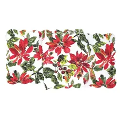 Clearance Kirklands Home Poinsettia and Berry Reversible Table Runner
