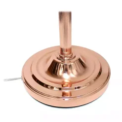 Kirklands Home Polished Rose Gold and White Reading Arm Torchiere Pink