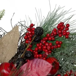 Clearance Kirklands Home Pomegranate Berry Burlap Harvest Wreath