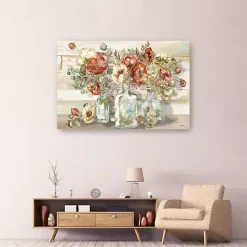 Online Kirklands Home Poppies and Eucalyptus Canvas Art Print, 60x40 in. Tan
