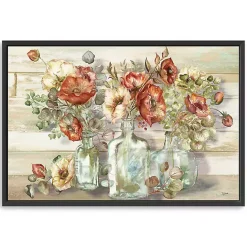 Online Kirklands Home Poppies and Eucalyptus Framed Giclee Canvas Print Multi