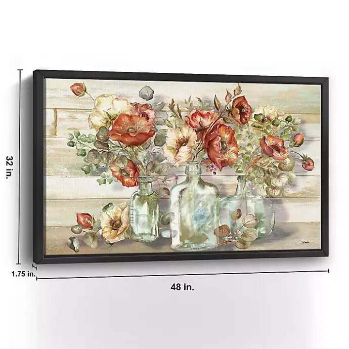 Online Kirklands Home Poppies and Eucalyptus Framed Giclee Canvas Print Multi