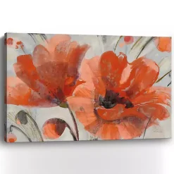 New Kirklands Home Popping Giclee Canvas Art Print Red