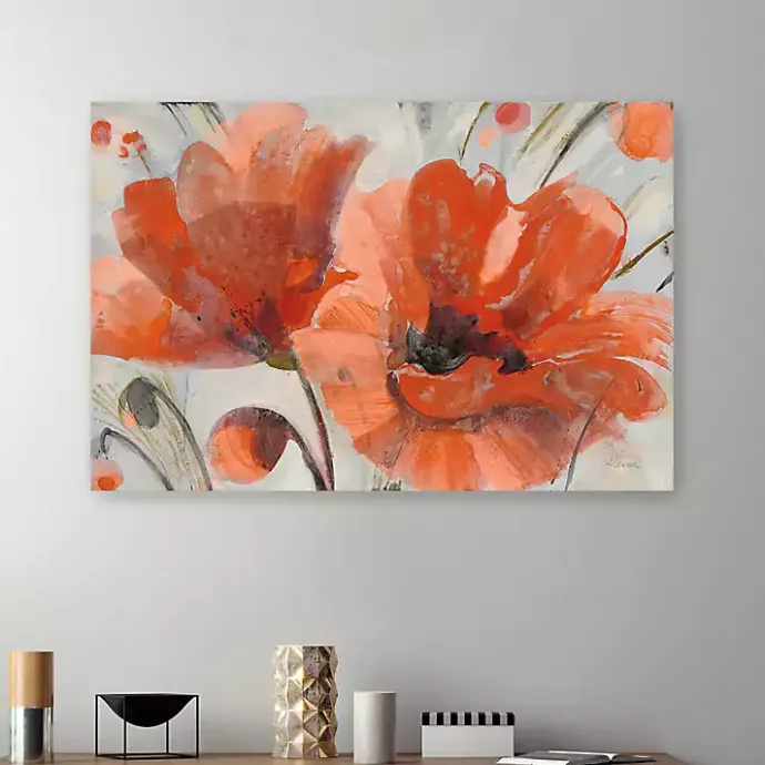 Discount Kirklands Home Popping Poppies Canvas Art Print, 48x32 in.