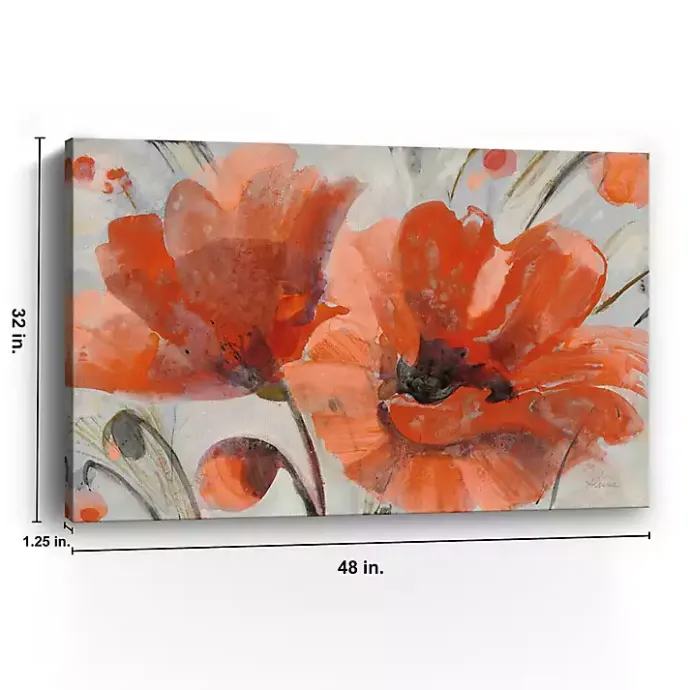 Discount Kirklands Home Popping Poppies Canvas Art Print, 48x32 in.