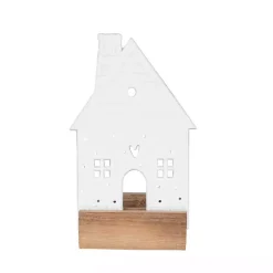 Online Kirklands Home Porcelain and Wood Village Tealight Candle Holder