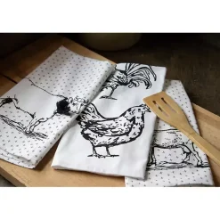 Sale Kirklands Home Portrait Farm Animals Kitchen Towels, Set of 3