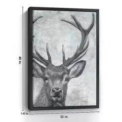 Online Kirklands Home Portrait of a Deer Framed Giclee Canvas Art Print